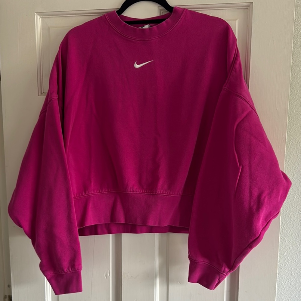 Nike Pink Phoenix Sweatshirt Cropped